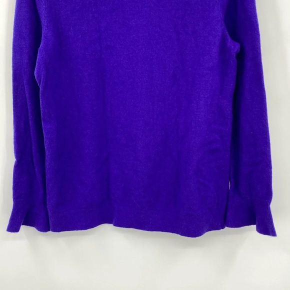 Talbots Pullover‎ Sweater Women Size Large Purple Lambswool Long Sleeve Knit - Picture 9 of 11